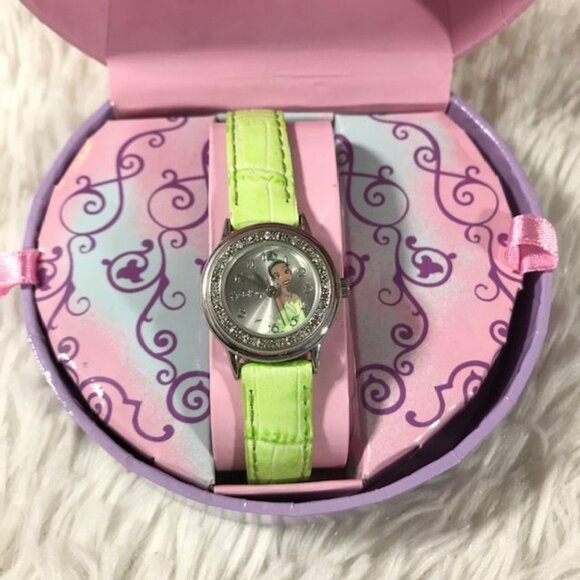 Disney The Princess and the Frog Tiana Rhinestone Genuine Leather Watch - Picture 3 of 11